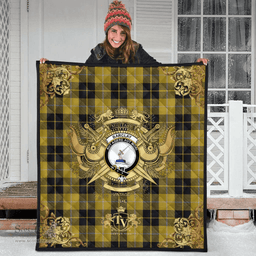Scottish Barclay Dress Clan Tartan Quilt - Military Logo Style Scottish Plaid Tartan Plaid