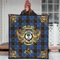 Scottish Anderson Coulson Bonner 02 Clan Tartan Quilt - Military Logo Style Scottish Plaid Tartan Plaid