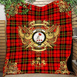 Scottish Brodie Modern Clan Tartan Quilt - Military Logo Style Scottish Plaid Tartan Plaid