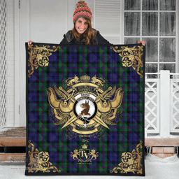 Scottish Baird Modern ver 2 Clan Tartan Quilt - Military Logo Style Scottish Plaid Tartan Plaid