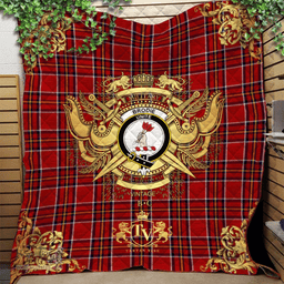 Scottish Brodie W _ A Clan Tartan Quilt - Military Logo Style Scottish Plaid Tartan Plaid