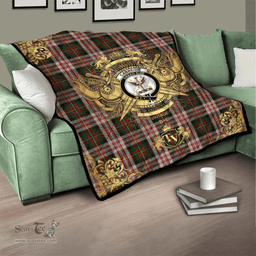 Scottish Carnegie Dress Clan Tartan Quilt - Military Logo Style Scottish Plaid Tartan Plaid