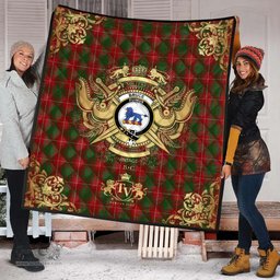 Scottish Bruce Vestiarium Clan Tartan Quilt - Military Logo Style Scottish Plaid Tartan Plaid