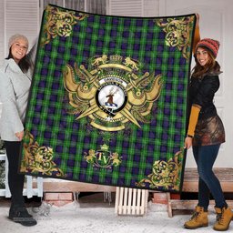 Scottish Davidson of Tulloch 02 Clan Tartan Quilt - Military Logo Style Scottish Plaid Tartan Plaid