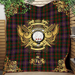 Scottish Cochrane 02 Clan Tartan Quilt - Military Logo Style Scottish Plaid Tartan Plaid