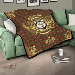Scottish Chattan 02 Clan Tartan Quilt - Military Logo Style Scottish Plaid Tartan Plaid