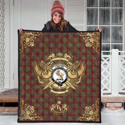 Scottish Chattan 02 Clan Tartan Quilt - Military Logo Style Scottish Plaid Tartan Plaid