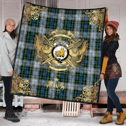 Scottish Campbell Dress 02 Clan Tartan Quilt - Military Logo Style Scottish Plaid Tartan Plaid