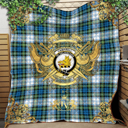 Scottish Campbell Dress Ancient Clan Tartan Quilt - Military Logo Style Scottish Plaid Tartan Plaid