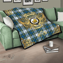Scottish Campbell Dress Ancient Clan Tartan Quilt - Military Logo Style Scottish Plaid Tartan Plaid