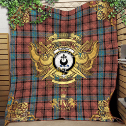 Scottish Hannay Dress Clan Tartan Quilt - Military Logo Style Scottish Plaid Tartan Plaid