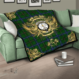 Scottish Henderson Modern Clan Tartan Quilt - Military Logo Style Scottish Plaid Tartan Plaid