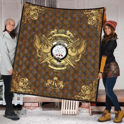 Scottish Jardine 01 Clan Tartan Quilt - Military Logo Style Scottish Plaid Tartan Plaid