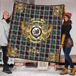 Scottish Innes Dress Clan Tartan Quilt - Military Logo Style Scottish Plaid Tartan Plaid