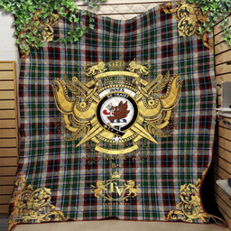 Scottish Innes Dress Clan Tartan Quilt - Military Logo Style Scottish Plaid Tartan Plaid