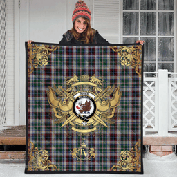 Scottish Innes Dress Clan Tartan Quilt - Military Logo Style Scottish Plaid Tartan Plaid