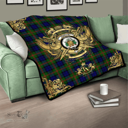 Scottish Dundas Modern 02 Clan Tartan Quilt - Military Logo Style Scottish Plaid Tartan Plaid