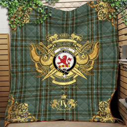 Scottish Kelly Dress Clan Tartan Quilt - Military Logo Style Scottish Plaid Tartan Plaid