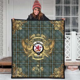 Scottish Kelly Dress Clan Tartan Quilt - Military Logo Style Scottish Plaid Tartan Plaid