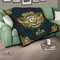 Scottish Gow Hunting 01 Clan Tartan Quilt - Military Logo Style Scottish Plaid Tartan Plaid