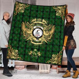 Scottish Kincaid Clan Tartan Quilt - Military Logo Style Scottish Plaid Tartan Plaid