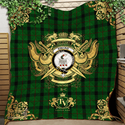 Scottish Kincaid Clan Tartan Quilt - Military Logo Style Scottish Plaid Tartan Plaid
