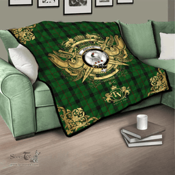 Scottish Kincaid Clan Tartan Quilt - Military Logo Style Scottish Plaid Tartan Plaid