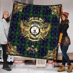 Scottish Forbes Ancient 02 Clan Tartan Quilt - Military Logo Style Scottish Plaid Tartan Plaid