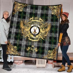 Scottish Gordon Dress 07 Clan Tartan Quilt - Military Logo Style Scottish Plaid Tartan Plaid