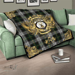 Scottish Gordon Dress 07 Clan Tartan Quilt - Military Logo Style Scottish Plaid Tartan Plaid