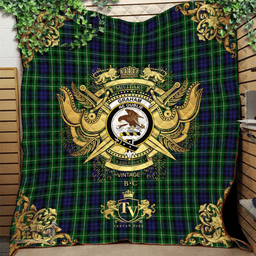 Scottish Graham of Montrose 02 Clan Tartan Quilt - Military Logo Style Scottish Plaid Tartan Plaid