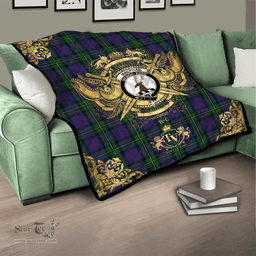 Scottish MacPhail Hunting 02 Clan Tartan Quilt - Military Logo Style Scottish Plaid Tartan Plaid