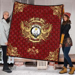 Scottish MacColl 02 Clan Tartan Quilt - Military Logo Style Scottish Plaid Tartan Plaid