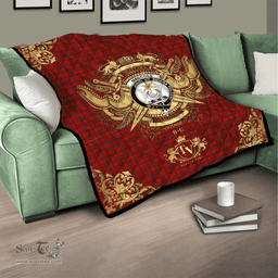 Scottish MacColl 02 Clan Tartan Quilt - Military Logo Style Scottish Plaid Tartan Plaid