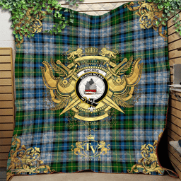 Scottish MacNeil Dress Clan Tartan Quilt - Military Logo Style Scottish Plaid Tartan Plaid