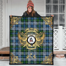 Scottish MacNeil Dress Clan Tartan Quilt - Military Logo Style Scottish Plaid Tartan Plaid