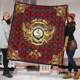 Scottish MacKintosh 04 Clan Tartan Quilt - Military Logo Style Scottish Plaid Tartan Plaid