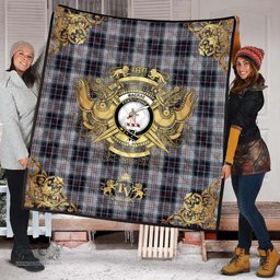 Scottish MacRae Dress 02 Clan Tartan Quilt - Military Logo Style Scottish Plaid Tartan Plaid