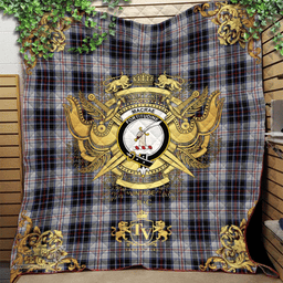 Scottish MacRae Dress 02 Clan Tartan Quilt - Military Logo Style Scottish Plaid Tartan Plaid