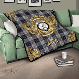 Scottish MacRae Dress 02 Clan Tartan Quilt - Military Logo Style Scottish Plaid Tartan Plaid