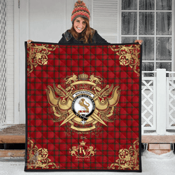 Scottish MacKintosh 02 Clan Tartan Quilt - Military Logo Style Scottish Plaid Tartan Plaid