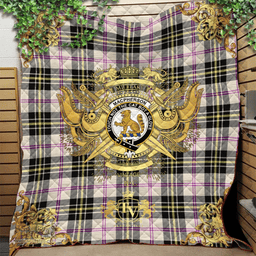 Scottish MacPherson Dress Ancient Clan Tartan Quilt - Military Logo Style Scottish Plaid Tartan Plaid