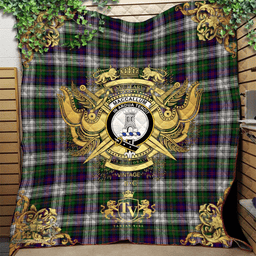 Scottish MacCallum (Malcolm) Dress 01 Clan Tartan Quilt - Military Logo Style Scottish Plaid Tartan Plaid