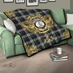 Scottish MacCallum (Malcolm) Dress 01 Clan Tartan Quilt - Military Logo Style Scottish Plaid Tartan Plaid