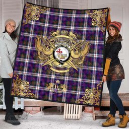 Scottish MacDonald Dress Modern Clan Tartan Quilt - Military Logo Style Scottish Plaid Tartan Plaid