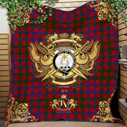 Scottish MacColl Ancient Clan Tartan Quilt - Military Logo Style Scottish Plaid Tartan Plaid