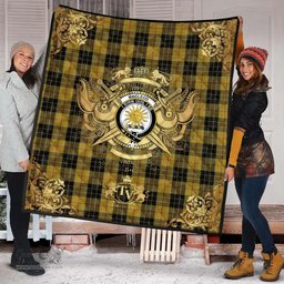 Scottish MacLeod of Lewis Vestiarium Scoticum Clan Tartan Quilt - Military Logo Style Scottish Plaid Tartan Plaid