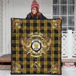Scottish MacLeod of Lewis Vestiarium Scoticum Clan Tartan Quilt - Military Logo Style Scottish Plaid Tartan Plaid