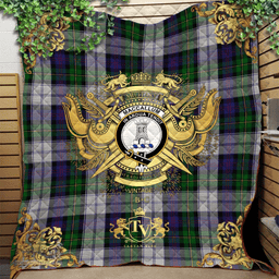 Scottish MacCallum (Malcolm) Dress 03 Clan Tartan Quilt - Military Logo Style Scottish Plaid Tartan Plaid