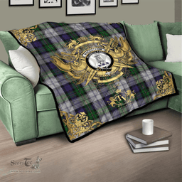 Scottish MacCallum (Malcolm) Dress 03 Clan Tartan Quilt - Military Logo Style Scottish Plaid Tartan Plaid